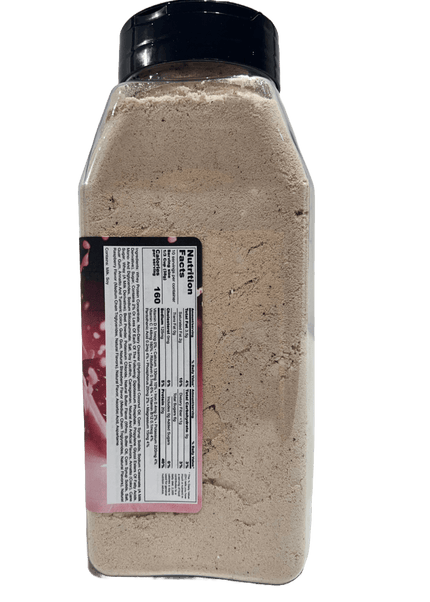Hi-West Berry Berry Protein Smoothy powder in a bottle, containing 20g protein and 9g carbs per serving.